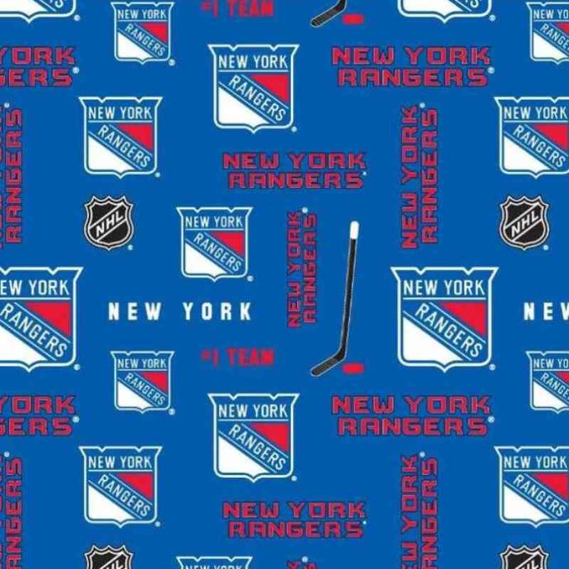 NHL New York Rangers Anti Pill Fleece Fabric | Fabric Design Treasures