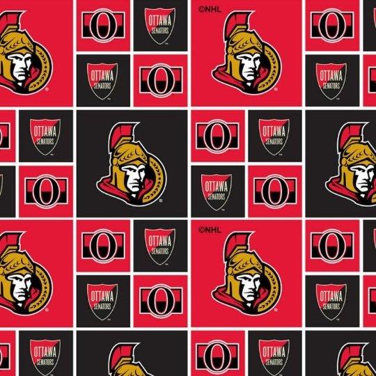NHL Ottawa Senators Hockey Fabric | Fabric Design Treasures