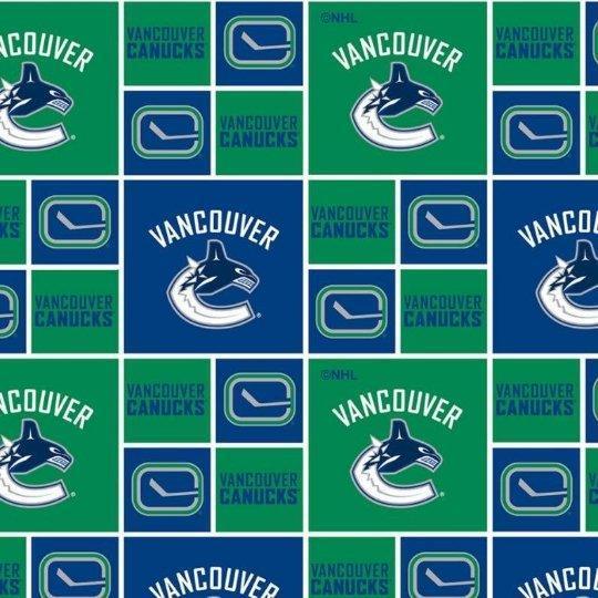 NHL Vancouver Canucks Hockey Fabric | Fabric Design Treasures