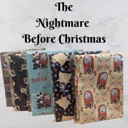 Nightmare Before Christmas Fabric Bundle, Rare OOP | Fabric Design Treasures