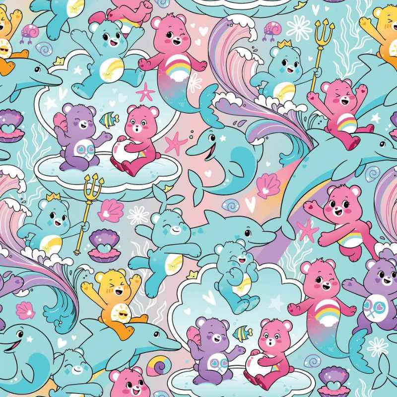 Ocean Bears, Care Bears, Mer Bears Blue | Fabric Design Treasures