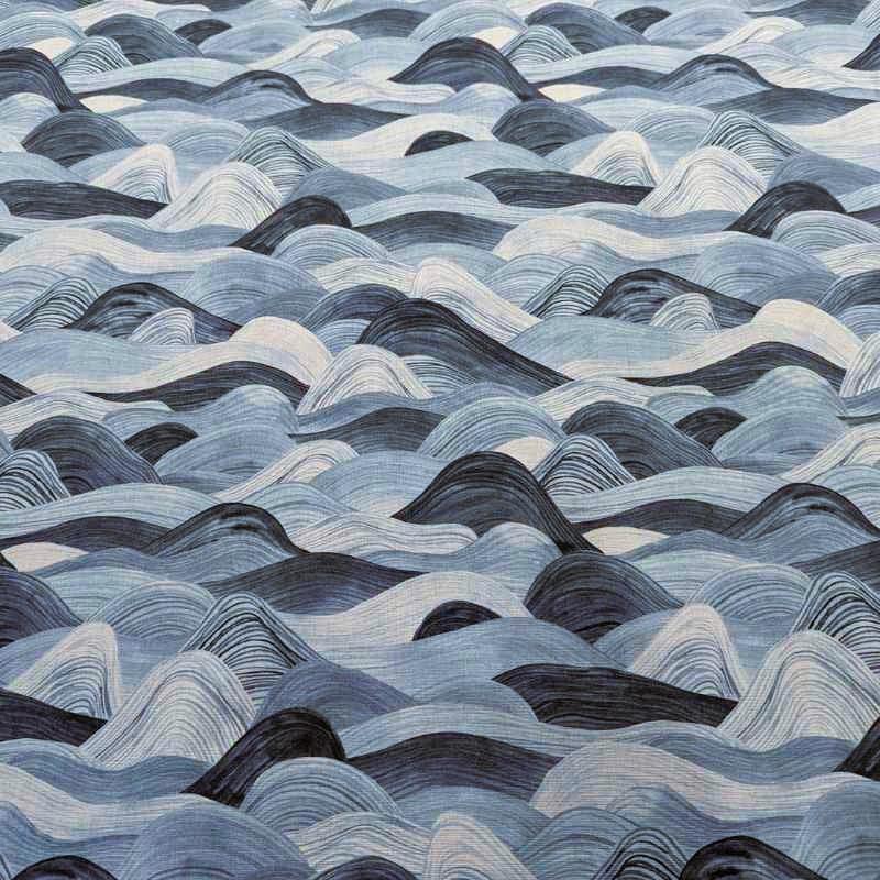 Ocean Waves Cotton Canvas Fabric | Fabric Design Treasures