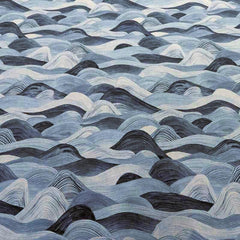 Ocean Waves Cotton Canvas Fabric | Fabric Design Treasures