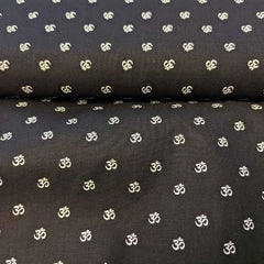 Om Fabric, Namaste, Yoga Fabric in Black | Fabric Design Treasures