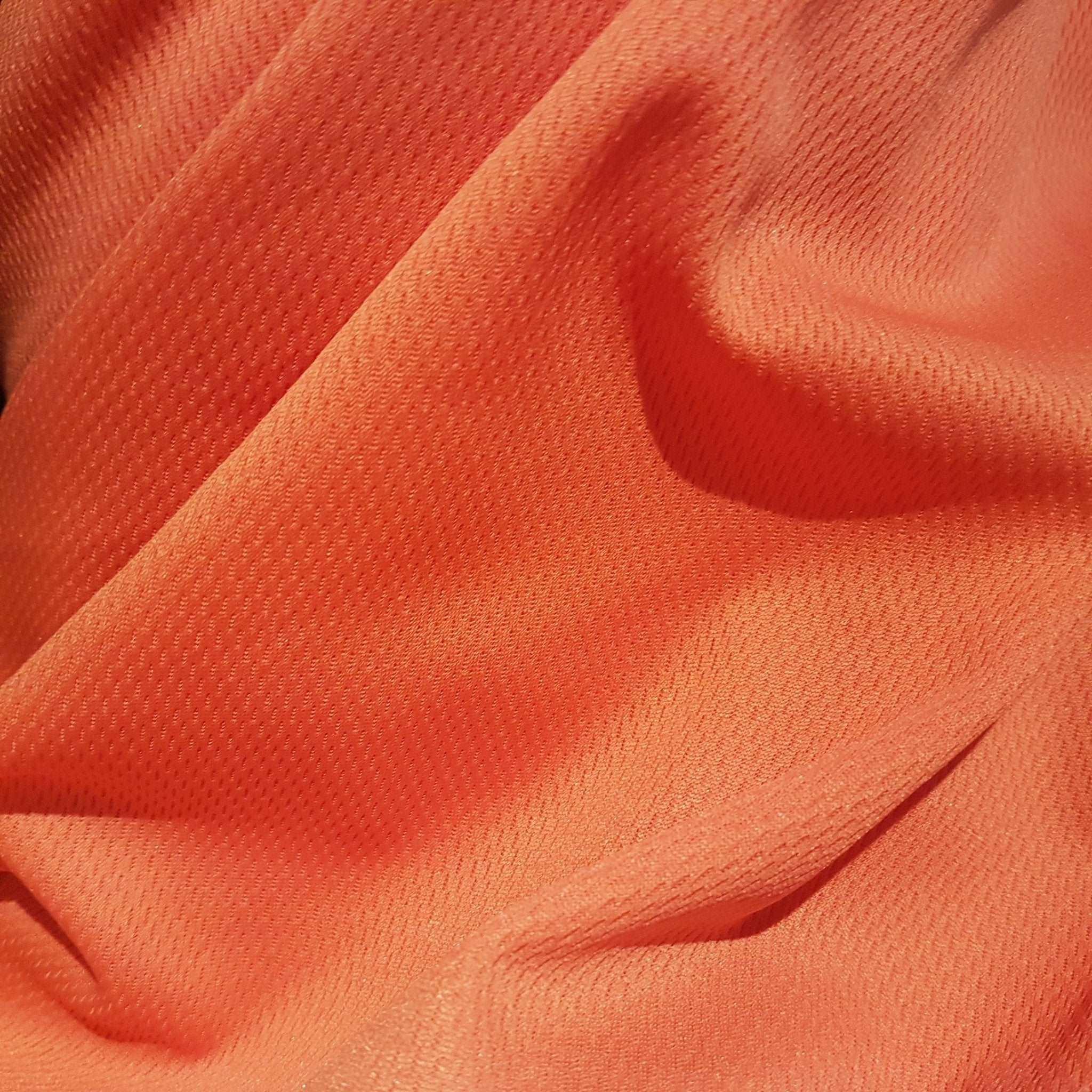 Orange AWJ, Athletic Wicking Jersey Rice Mesh Fabric - Fabric Design Treasures