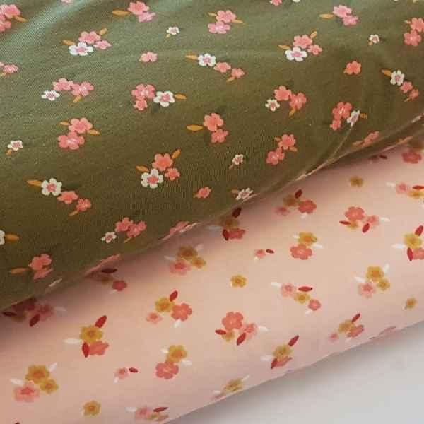 Organic Jersey Knit, Oeko-Tex Standard 100 - Lovely Flowers - Fabric Design Treasures