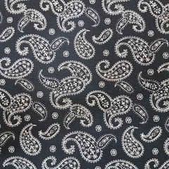 Paisley Fabric, Santee Print, Black or White Paisley Fabric | Fabric Design Treasures