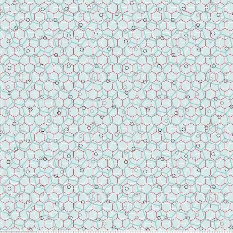 Panda Love – Panda Mini Hexxies in Aqua | Fabric Design Treasures