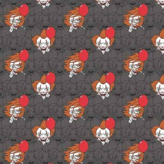 Pennywise Fabric, Pennywise Peek a Boo in Grey | Fabric Design Treasures