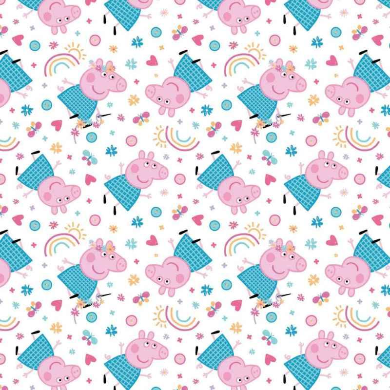 Peppa Maker's Delight, Peppa Pig Hand Made, White | Fabric Design Treasures