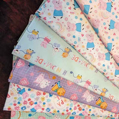 Peppa Pig, Hand Made, Six (6) Pieces, 100% Cotton
