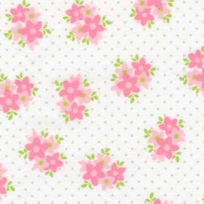 Pink Floral FLANNEL, Cozy Cotton Flannel | Fabric Design Treasures