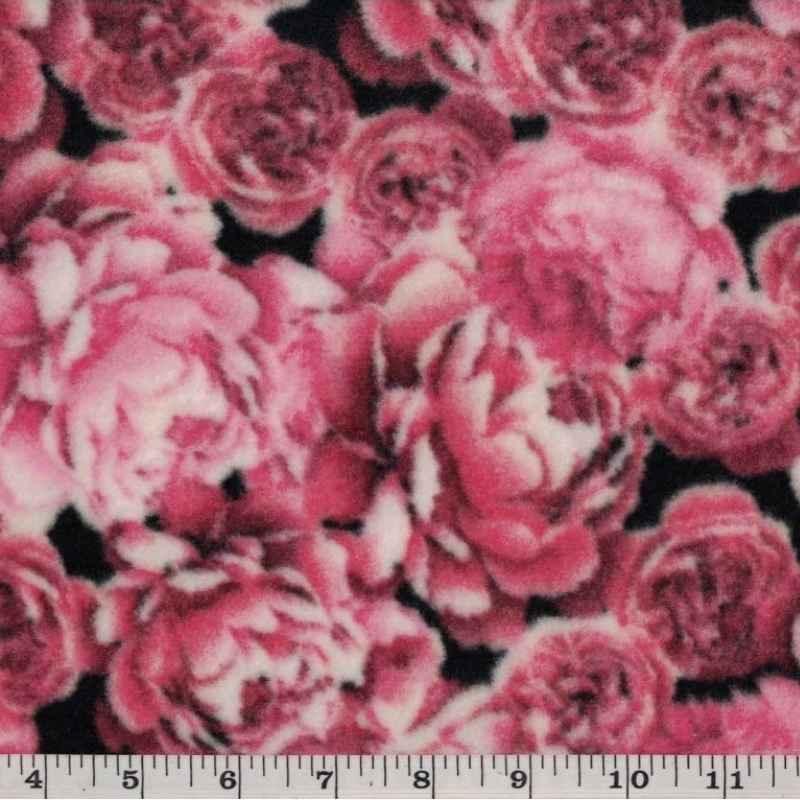 Pink Florals Allover Anti-Pill Polar Fleece | Fabric Design Treasures