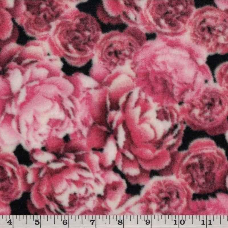 Pink Florals Allover Anti-Pill Polar Fleece - Fabric Design Treasures
