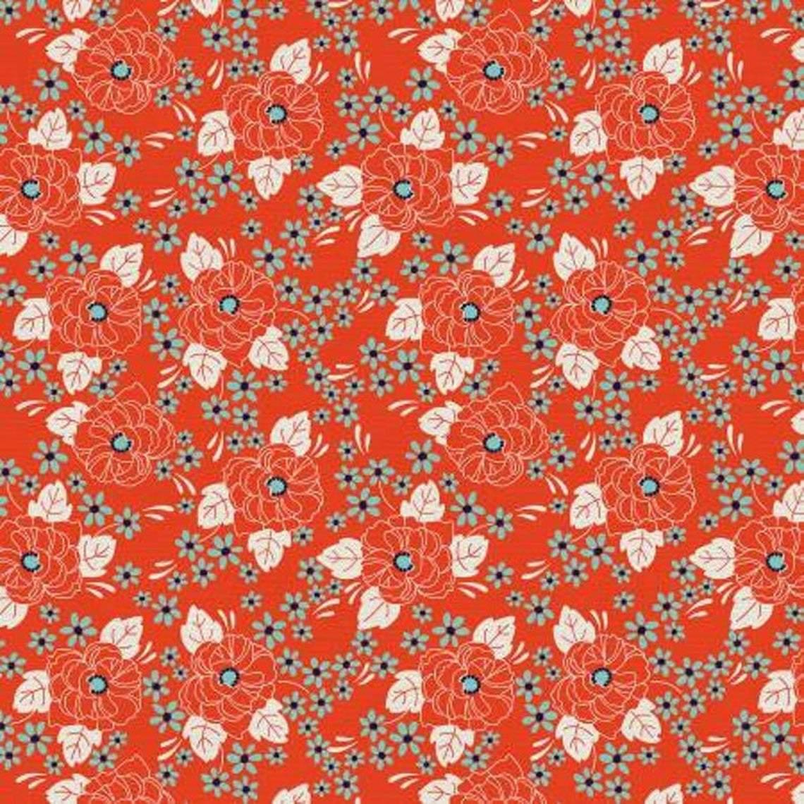 Pink Magnolia Fabric - Japanese Garden - Fabric Design Treasures