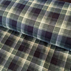 Plaid FLANNEL, Black and Green Plaid FLANNEL fabric | Fabric Design Treasures