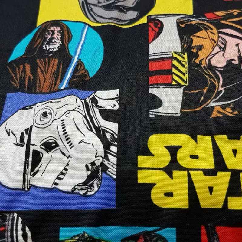 PRE-CUT 1 Yard - Star Wars Multicolor Cartoon Character | Fabric Design Treasures