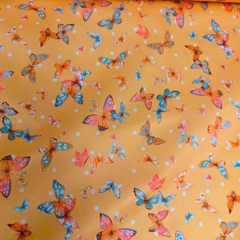 PUL Fabric, Butterfly, Waterproof Laminated fabric Lining | Fabric Design Treasures