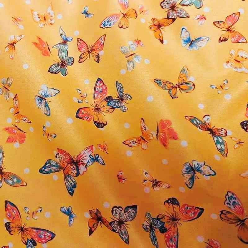 PUL Fabric, Butterfly, Waterproof Laminated fabric Lining | Fabric Design Treasures
