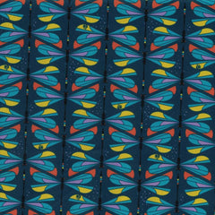 PUL fabric, Diaper Waterproof Laminate fabric PUL - Wasp in Blue or Coral - Fabric Design Treasures