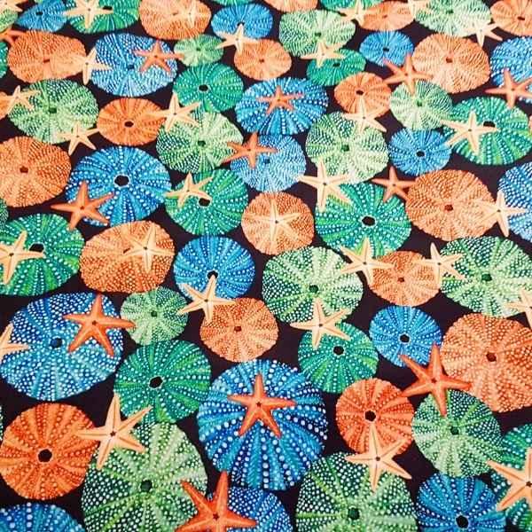 PUL Fabric, Digital Print Corals and Starfish | Fabric Design Treasures