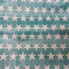 PUL fabric, Laminated fabric Diaper Waterproof White Stars on Teal | Fabric Design Treasures