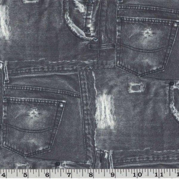 PUL Fabric, Printed Faded Jean | Fabric Design Treasures