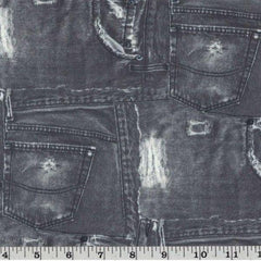 PUL Fabric, Printed Faded Jean | Fabric Design Treasures