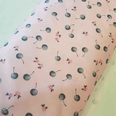 PUL Fabric Retro Cherry Laminated fabric Pink | Fabric Design Treasures