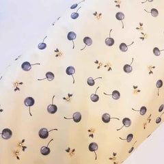 PUL Fabric Retro Cherry Laminated fabric Yellow - Fabric Design Treasures