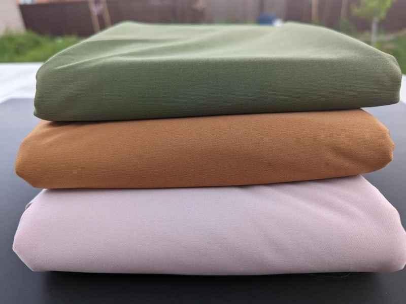 PUL fabric, Trio Bundle Cut in Almond, Olive, Peach Skin, | Fabric Design Treasures