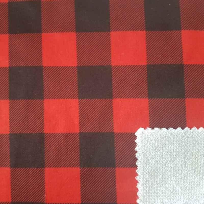 PUL Terry Sandwhich Fabric in Mini Buffalo Plaid | Fabric Design Treasures