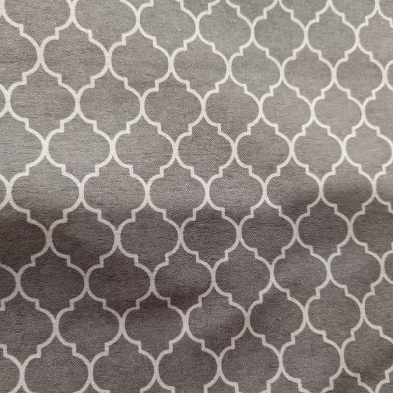 Quatrefoil Flannel Grey Baby Kisses Wide Back FLANNEL | Fabric Design Treasures