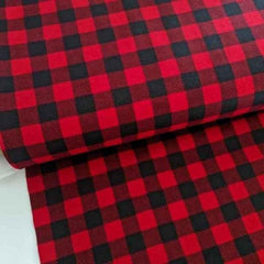 Red Buffalo Plaid Flannel by Camelot, Red Black Buffalo | Fabric Design Treasures