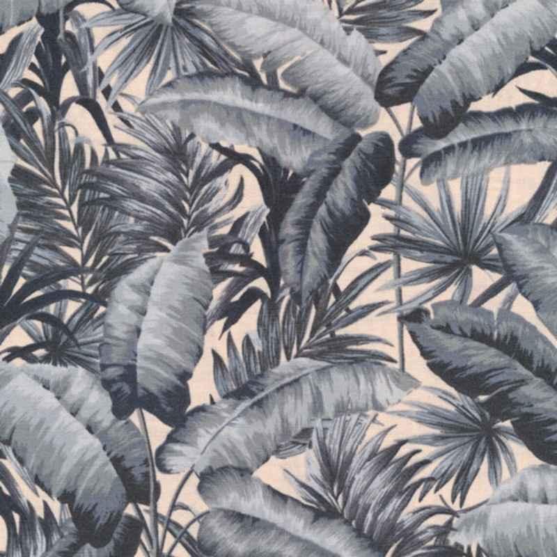 RETRO Mod Tropics, Tropical Leaves on Pink fabric | Fabric Design Treasures