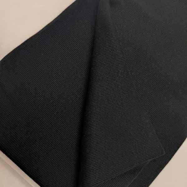 Rib Cuff Knit, Tubular Knit Ribbing Trim in Black - Fabric Design Treasures