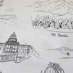 Route 66 California Here We, Mount Shasta | Fabric Design Treasures