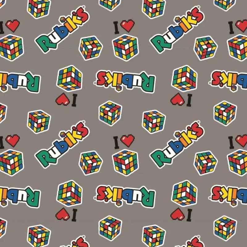 Rubik's Patches on Grey FLANNEL by Camelot Fabrics | Fabric Design Treasures