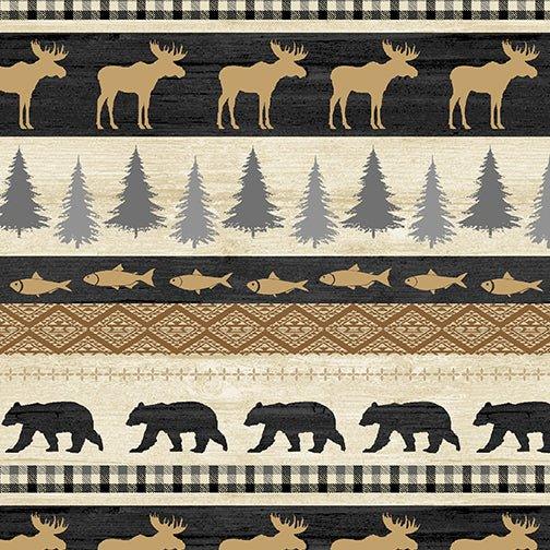 Rustic Lodge Stripe Tan | Fabric Design Treasures