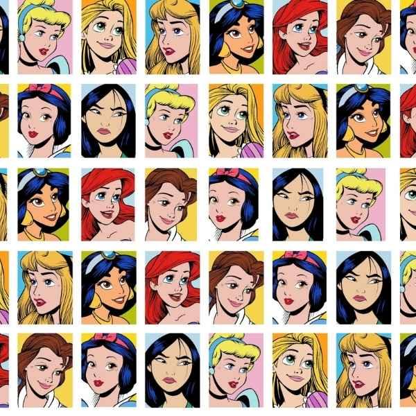 SC Disney Ultimate Celebration Princess Grid Faces | Fabric Design Treasures