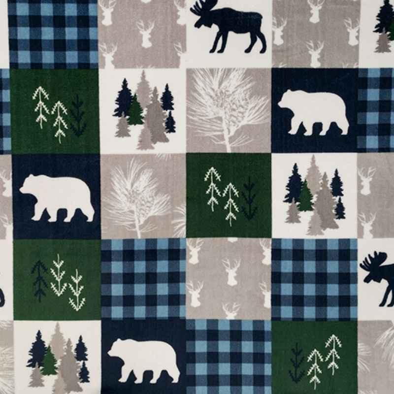 Shannon Minky Cabin Patchwork Minky Forest Park Cuddle Minky | Fabric Design Treasures