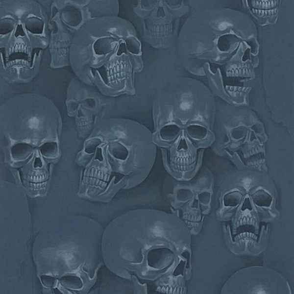 Skull Fabric 2017 Alexander Henry Fabrics, Mist and Bone - Fabric Design Treasures