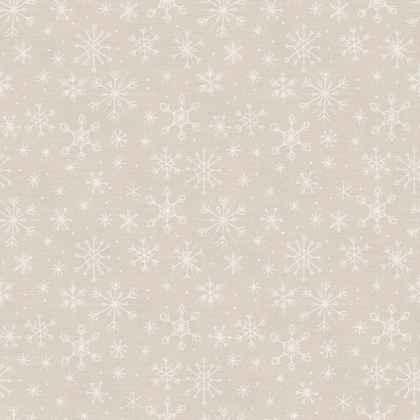 Snowflake Beige, Polar Bear Lodge - Fabric Design Treasures