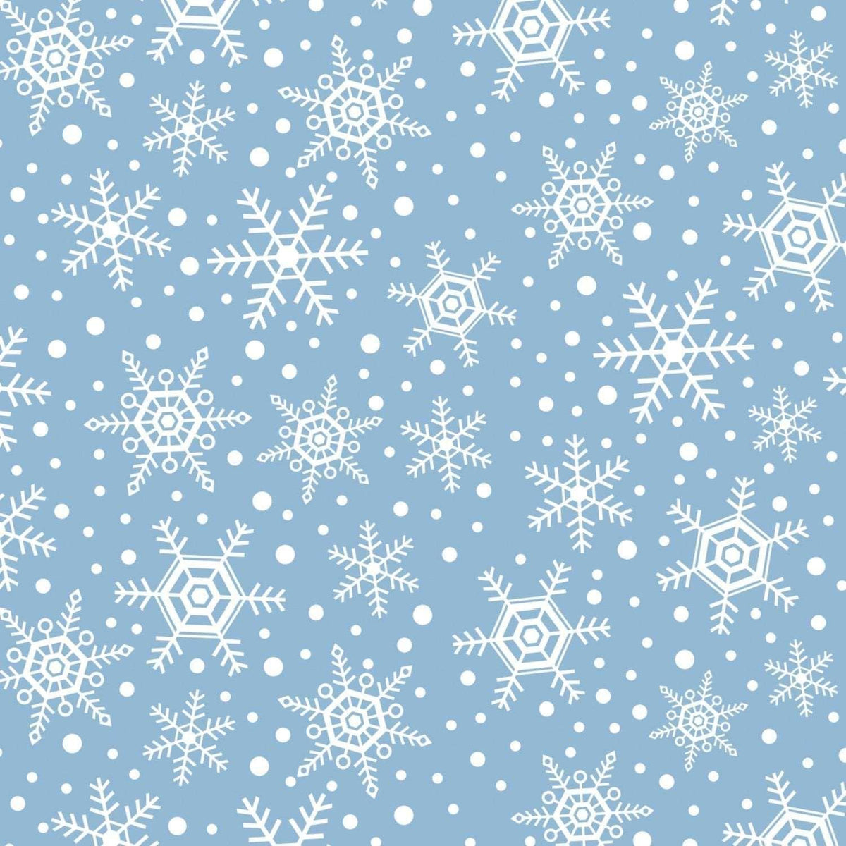 Snowflake in Grey, Pink, Light Blue Fleece Fabric | Fabric Design Treasures