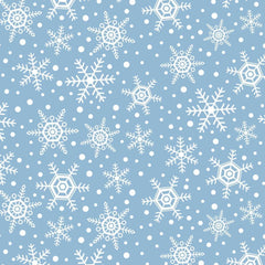 Snowflake in Grey, Pink, Light Blue Fleece Fabric - Fabric Design Treasures