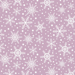 Snowflake in Grey, Pink, Light Blue Fleece Fabric - Fabric Design Treasures
