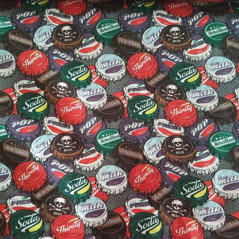 Soda Cap Fabric, Pop Art fabric, ZoZo Designs | Fabric Design Treasures