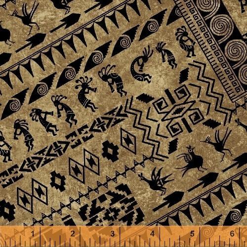 Southwestern Scenery and Artifacts Fabric | Fabric Design Treasures