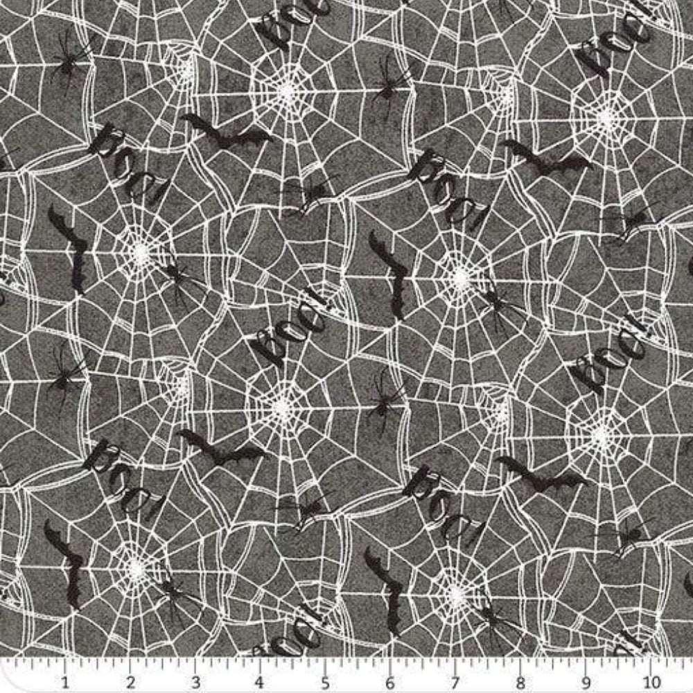 Spooky Night Halloween Fabric Spiderwebs | Fabric Design Treasures