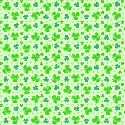 St. Patrick's Day Fabric, Pot of Gold, Green | Fabric Design Treasures